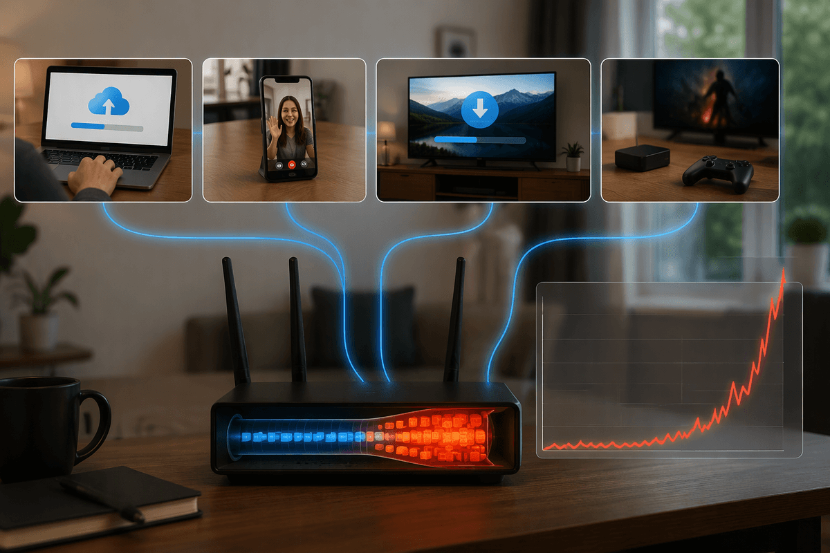 Fix the “network busy” problem: bufferbloat and household traffic