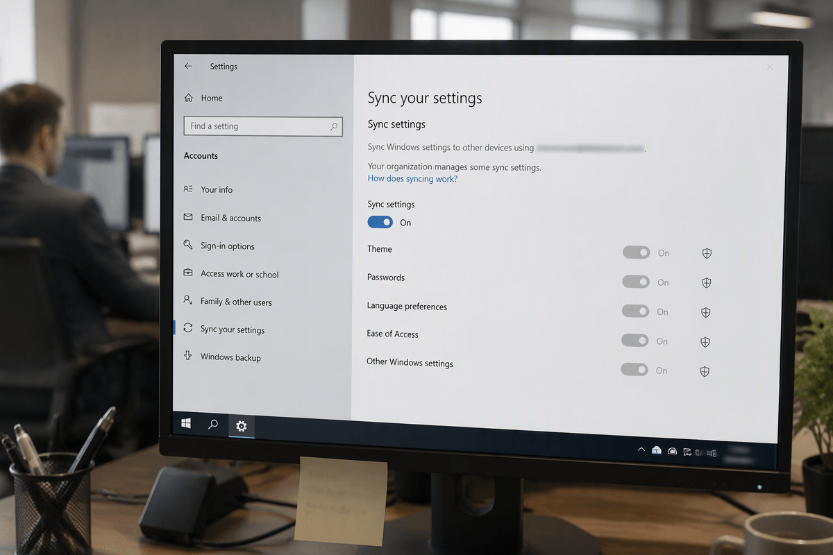 Turn on Windows settings sync—and choose what to sync